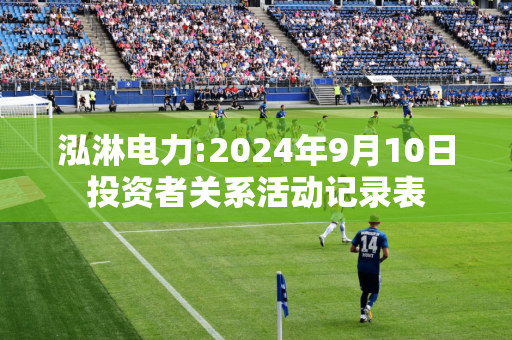 泓淋电力:2024年9月10日投资者关系活动记录表