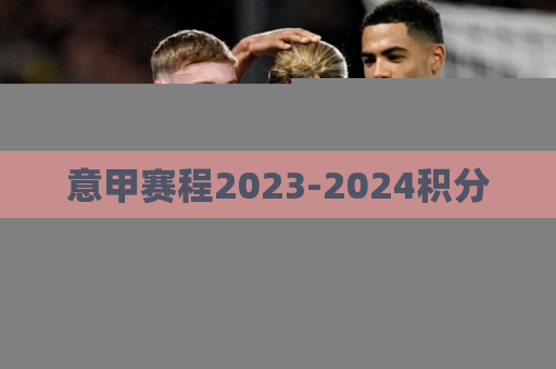 意甲赛程2023-2024积分