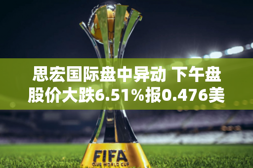 思宏国际盘中异动 下午盘股价大跌6.51%报0.476美元