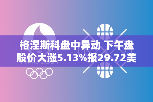 格涅斯科盘中异动 下午盘股价大涨5.13%报29.72美元